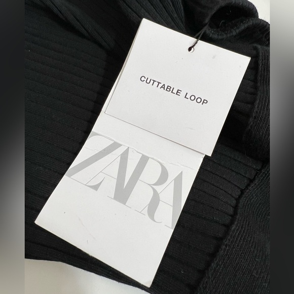 Zara Black Cut Out Ribbed Bodysuit Size Medium - Picture 10 of 11